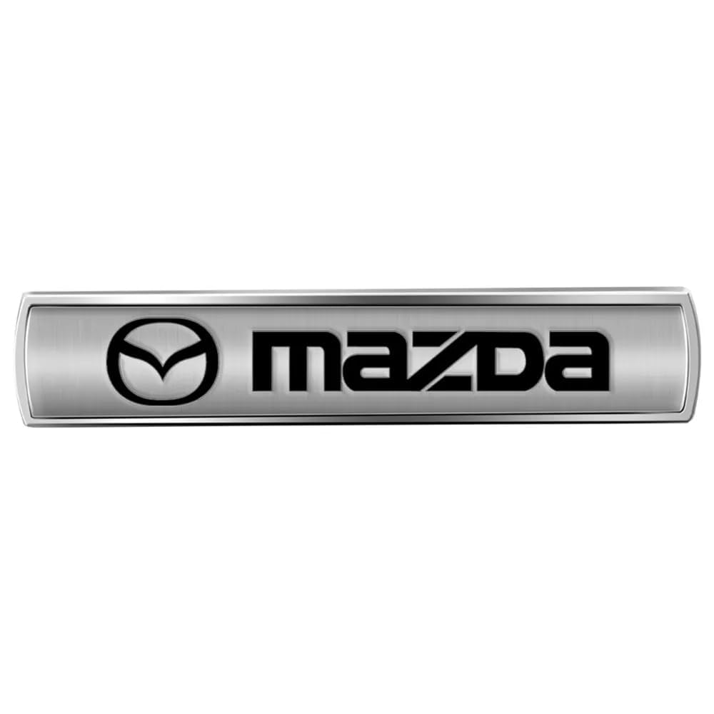 Auto Emblem Aufkleber für Mazda 3 5 6 Speed GG GJ MS CX3 CX5 MX5 Axela, Auto Logo Abzeichen Metall Emblem Frontklappe Kofferraum Heckklappen Etikett, Dekoration Styling Zubehör,B von LDJSNC