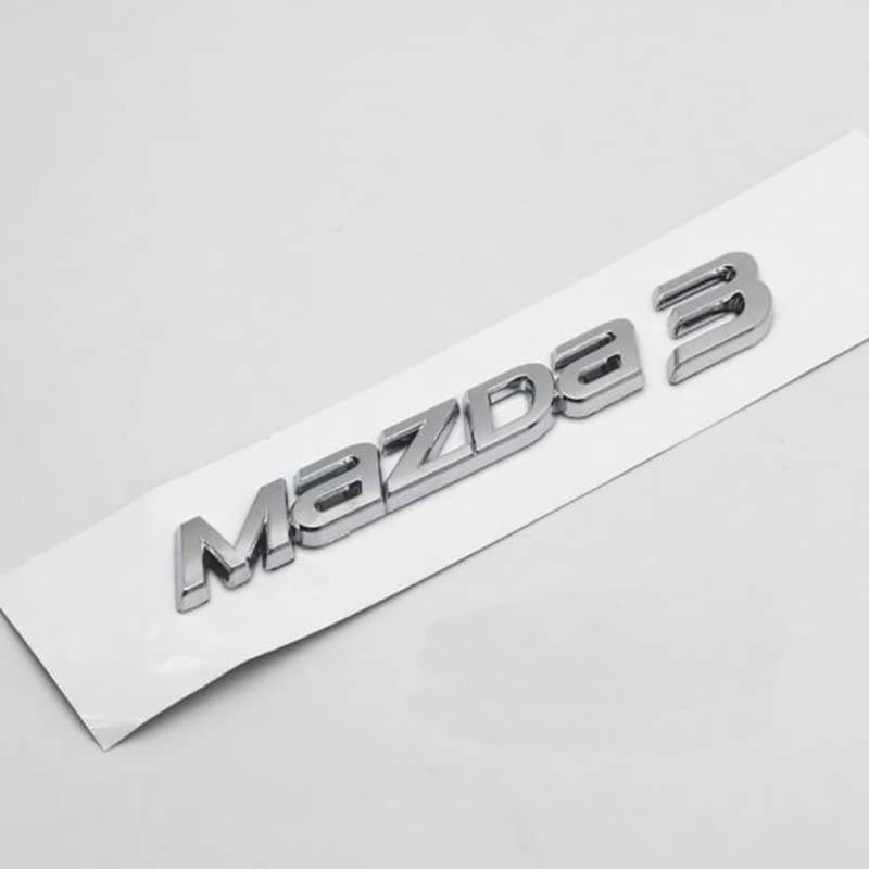 Auto Emblem Aufkleber für Mazda Artez Enxela Mazda 6 3, Auto Logo Abzeichen Metall Emblem Frontklappe Kofferraum Heckklappen Etikett, Dekoration Styling Zubehör,A von LDJSNC
