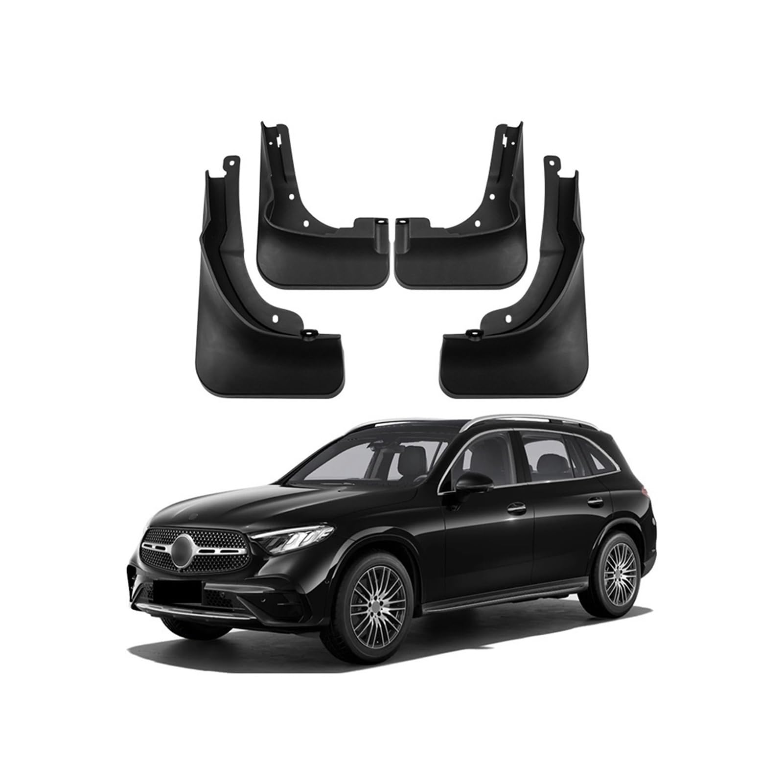 Auto-Schmutzfänger, kompatibel mit Benz GLC-Klasse GLC X254 C254, Spritzschutz, Schmutzrad-Schutzblech, Zubehör 2023, 2024, 2025 (mit Pedal) von LDODMEZW