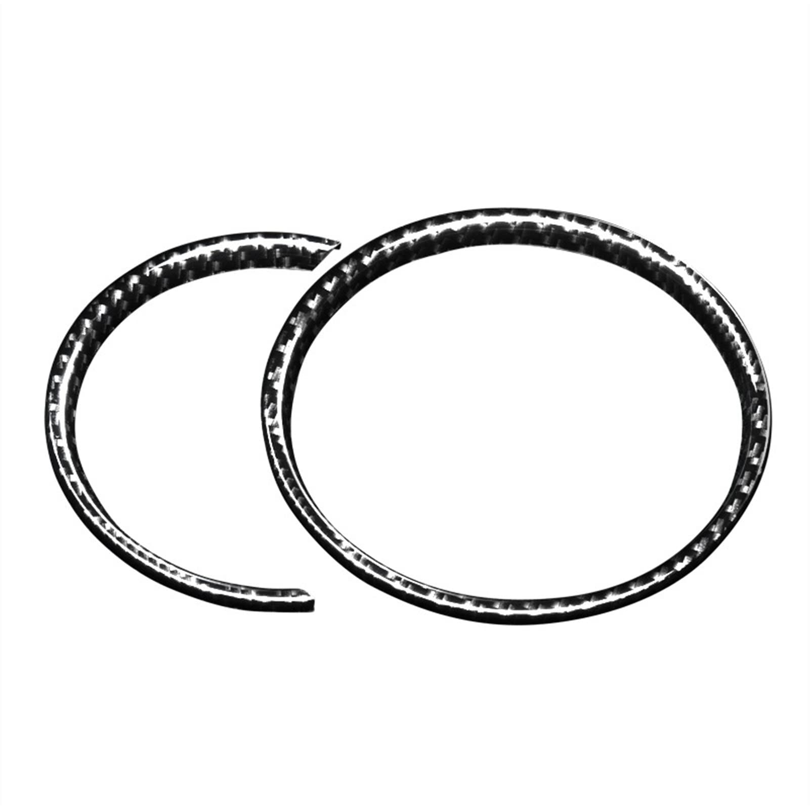 FürMini Cooper F55 F56 F57 2015-2018. 2pcs Car Meter Hood Armaturenbrett Ring Cover Styling Zierleisten Aufkleber(Carbon Fiber Printed) von LDTCHRV