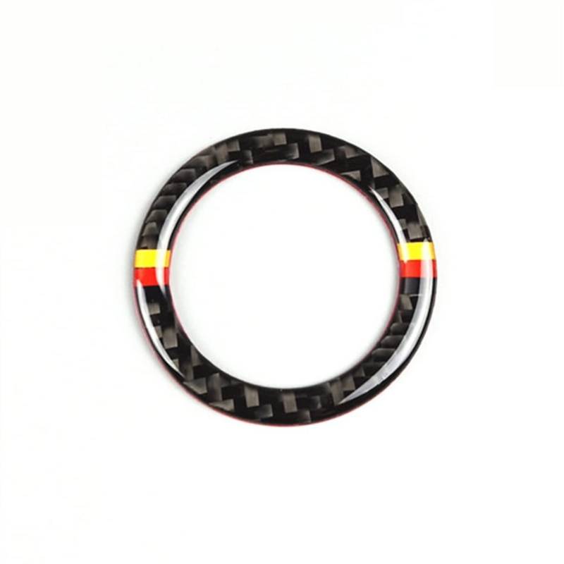 LDTCHRV Für Mercedes Benz C E Klasse W205 W213 GLC X253, Auto Styling Motor Start Stop Zündknopf Kreis Dekoration Aufkleber Trim(Tircolor) von LDTCHRV
