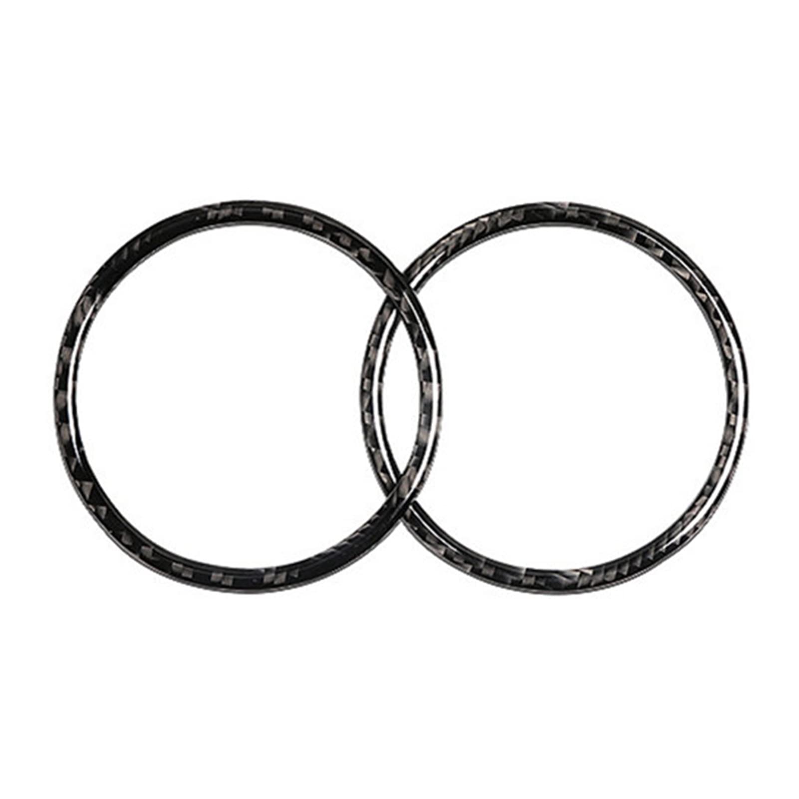LDTCHRV Für Mercedes Benz GLE GLS ML GL. Auto Instrument Klimaanlage Vent Kreis Dekoration Aufkleber Trim Kohlefaser Armaturenbrett Aufkleber(SCHWARZ) von LDTCHRV