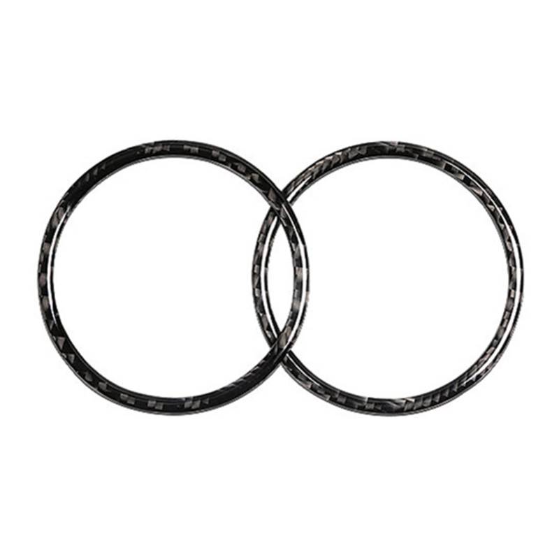 LDTCHRV Für Mercedes Benz GLE GLS ML GL. Auto Instrument Klimaanlage Vent Kreis Dekoration Aufkleber Trim Kohlefaser Armaturenbrett Aufkleber(SCHWARZ) von LDTCHRV