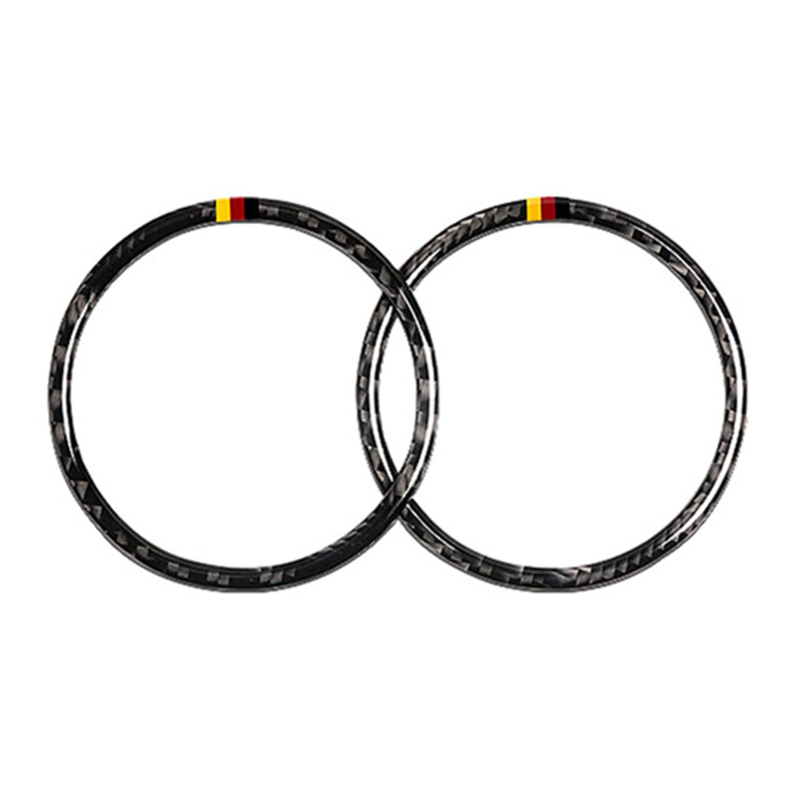 LDTCHRV Für Mercedes Benz GLE GLS ML GL. Auto Instrument Klimaanlage Vent Kreis Dekoration Aufkleber Trim Kohlefaser Armaturenbrett Aufkleber(Tircolor) von LDTCHRV