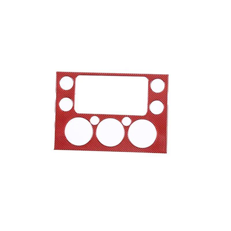 LDTCHRV Für Toyota FJ Cruiser 2007-2021. Weiche Kohlefaser-Auto-Armaturenbrett-Navigationspanel-Abdeckung, Zieraufkleber, Autozubehör(ROT) von LDTCHRV