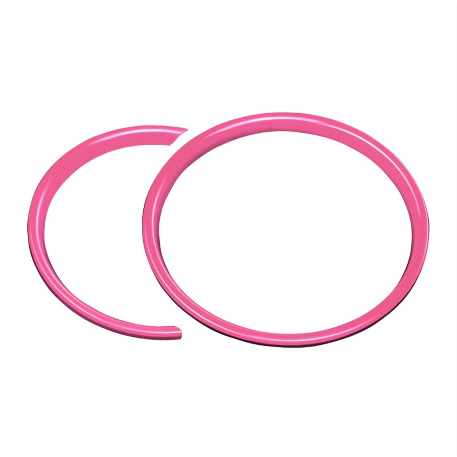 LDTCHRV FürMini Cooper F55 F56 F57 2015-2018. 2pcs Car Meter Hood Armaturenbrett Ring Cover Styling Zierleisten Aufkleber(Pink) von LDTCHRV