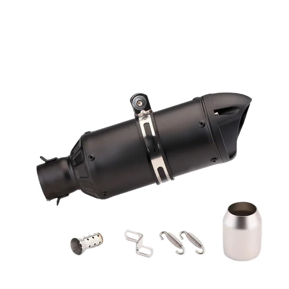 51mm Universal Motorrad Auspuffrohr Linke Und Rechte Seite Schalldämpfer Für Z400 Für Z650 Für Z900 Für GSX-250R Für R6 Für R15 Auspuffrohr(Black Left) von LDUTIU