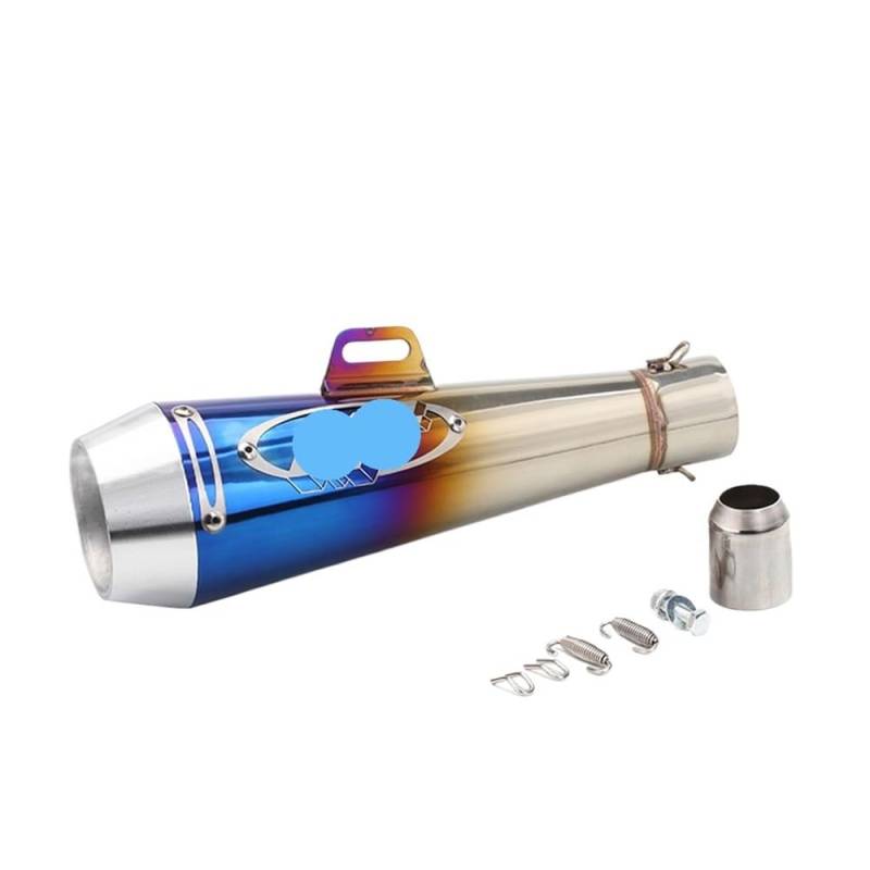 LDUTIU 38-51mm Universal Auspuffrohr Motorrad Schalldämpfer Rohr Schalldämpfer Rohr Für Zx4r Für R3 Für MT09 Für CBR650 Für Z1000 Für S1000RR Auspuffrohr(Color E) von LDUTIU