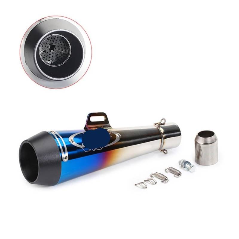 LDUTIU 38-51mm Universal Auspuffrohr Motorrad Schalldämpfer Rohr Schalldämpfer Rohr Für Zx4r Für R3 Für MT09 Für CBR650 Für Z1000 Für S1000RR Auspuffrohr(Color I) von LDUTIU
