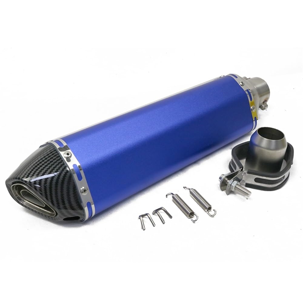 LDUTIU 470mm Lange Motorrad 51MM Auspuffrohr Mit Schalldämpfer Moto Bike Topf Für 696 848 Für Tmax 500 530 Für Crf 230 Für NC750X Auspuffrohr(Color D) von LDUTIU