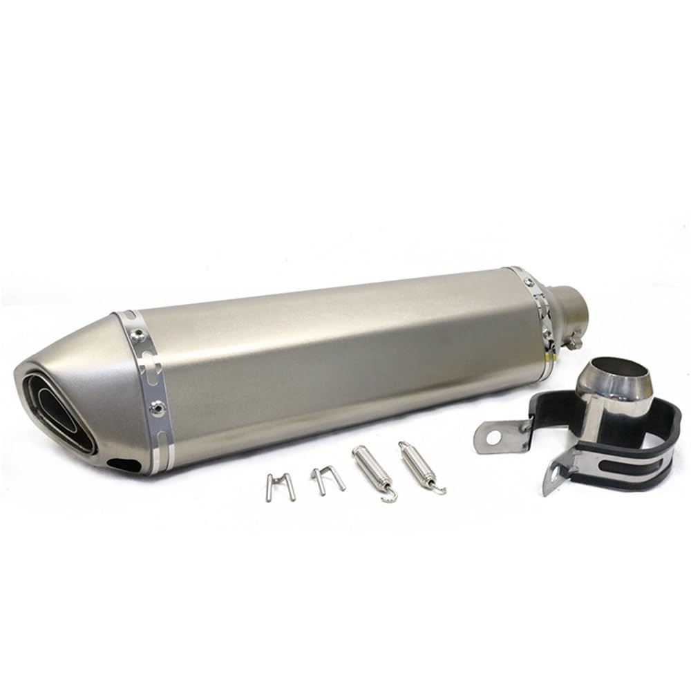 LDUTIU 470mm Lange Motorrad 51MM Auspuffrohr Mit Schalldämpfer Moto Bike Topf Für 696 848 Für Tmax 500 530 Für Crf 230 Für NC750X Auspuffrohr(ColorG) von LDUTIU
