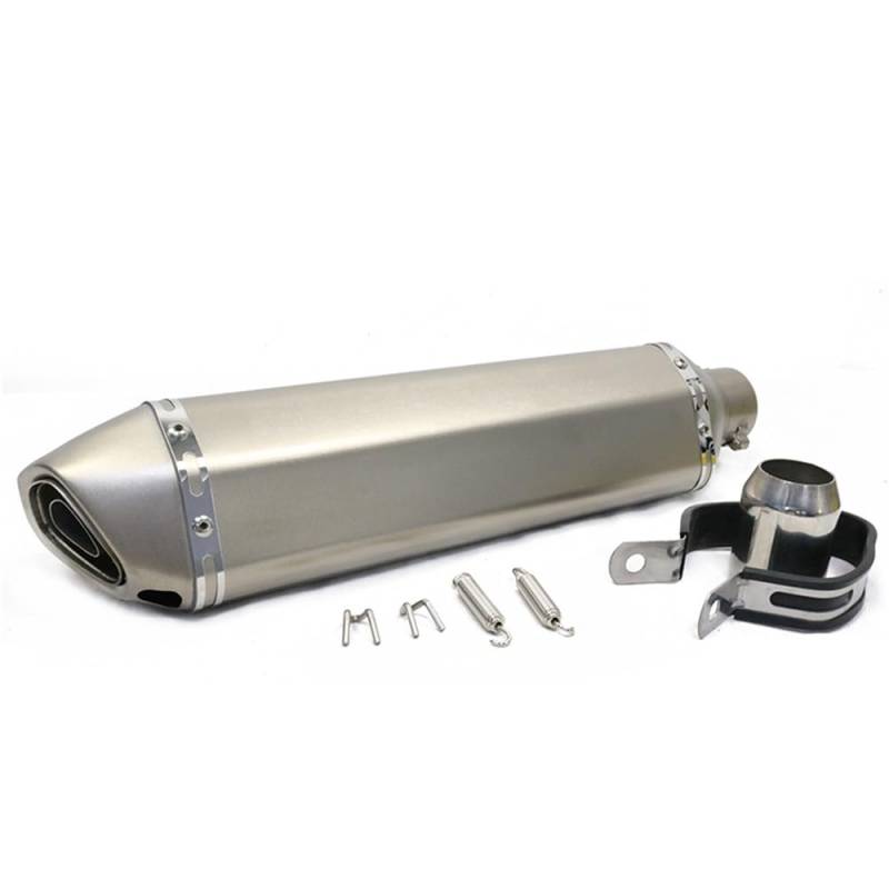 LDUTIU 470mm Lange Motorrad 51MM Auspuffrohr Mit Schalldämpfer Moto Bike Topf Für 696 848 Für Tmax 500 530 Für Crf 230 Für NC750X Auspuffrohr(ColorG) von LDUTIU