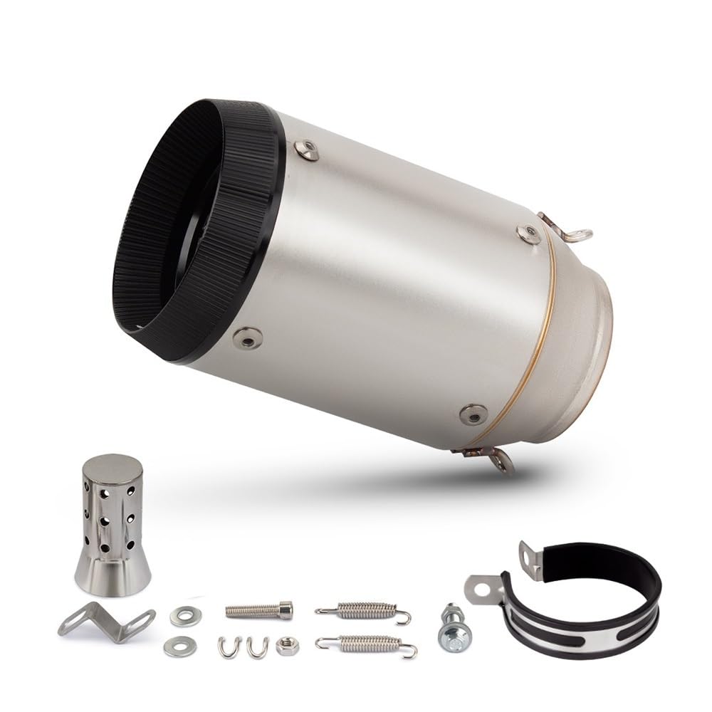 LDUTIU 51mm 60MM Universal Motorrad Auspuff Schwanz Schalldämpfer Rohr Moto Für CBR300R Für MT09 Für Zx6r Für S1000RR Auspuffrohr(A1 60MM) von LDUTIU