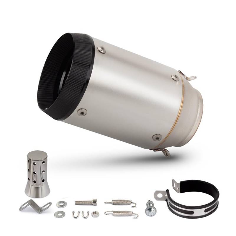 LDUTIU 51mm 60MM Universal Motorrad Auspuff Schwanz Schalldämpfer Rohr Moto Für CBR300R Für MT09 Für Zx6r Für S1000RR Auspuffrohr(A1 60MM) von LDUTIU