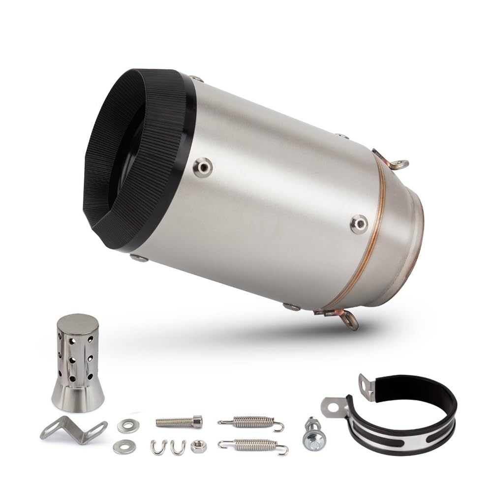LDUTIU 51mm 60MM Universal Motorrad Auspuff Schwanz Schalldämpfer Rohr Moto Für CBR300R Für MT09 Für Zx6r Für S1000RR Auspuffrohr(B1 60MM) von LDUTIU
