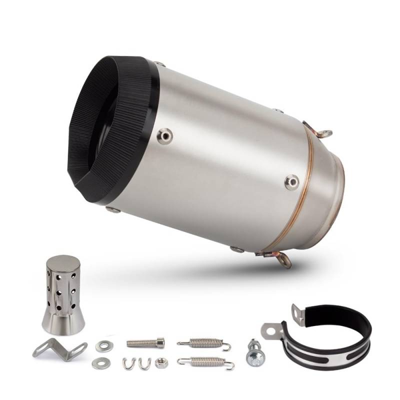 LDUTIU 51mm 60MM Universal Motorrad Auspuff Schwanz Schalldämpfer Rohr Moto Für CBR300R Für MT09 Für Zx6r Für S1000RR Auspuffrohr(B1 60MM) von LDUTIU