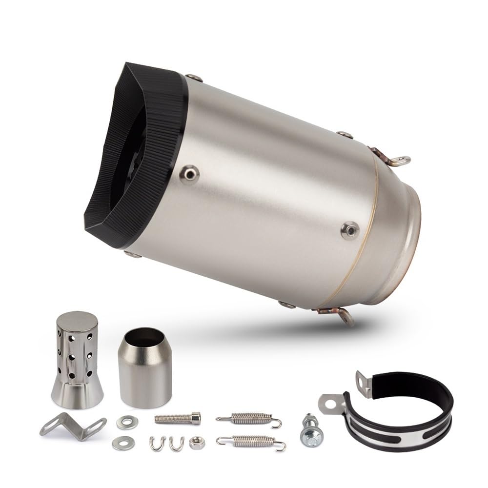 LDUTIU 51mm 60MM Universal Motorrad Auspuff Schwanz Schalldämpfer Rohr Moto Für CBR300R Für MT09 Für Zx6r Für S1000RR Auspuffrohr(C 51MM) von LDUTIU