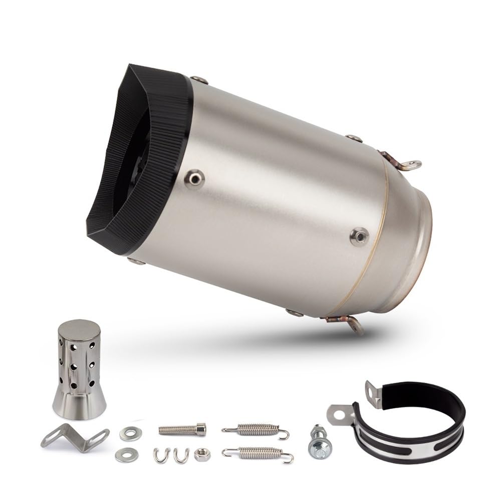 LDUTIU 51mm 60MM Universal Motorrad Auspuff Schwanz Schalldämpfer Rohr Moto Für CBR300R Für MT09 Für Zx6r Für S1000RR Auspuffrohr(C1 60MM) von LDUTIU