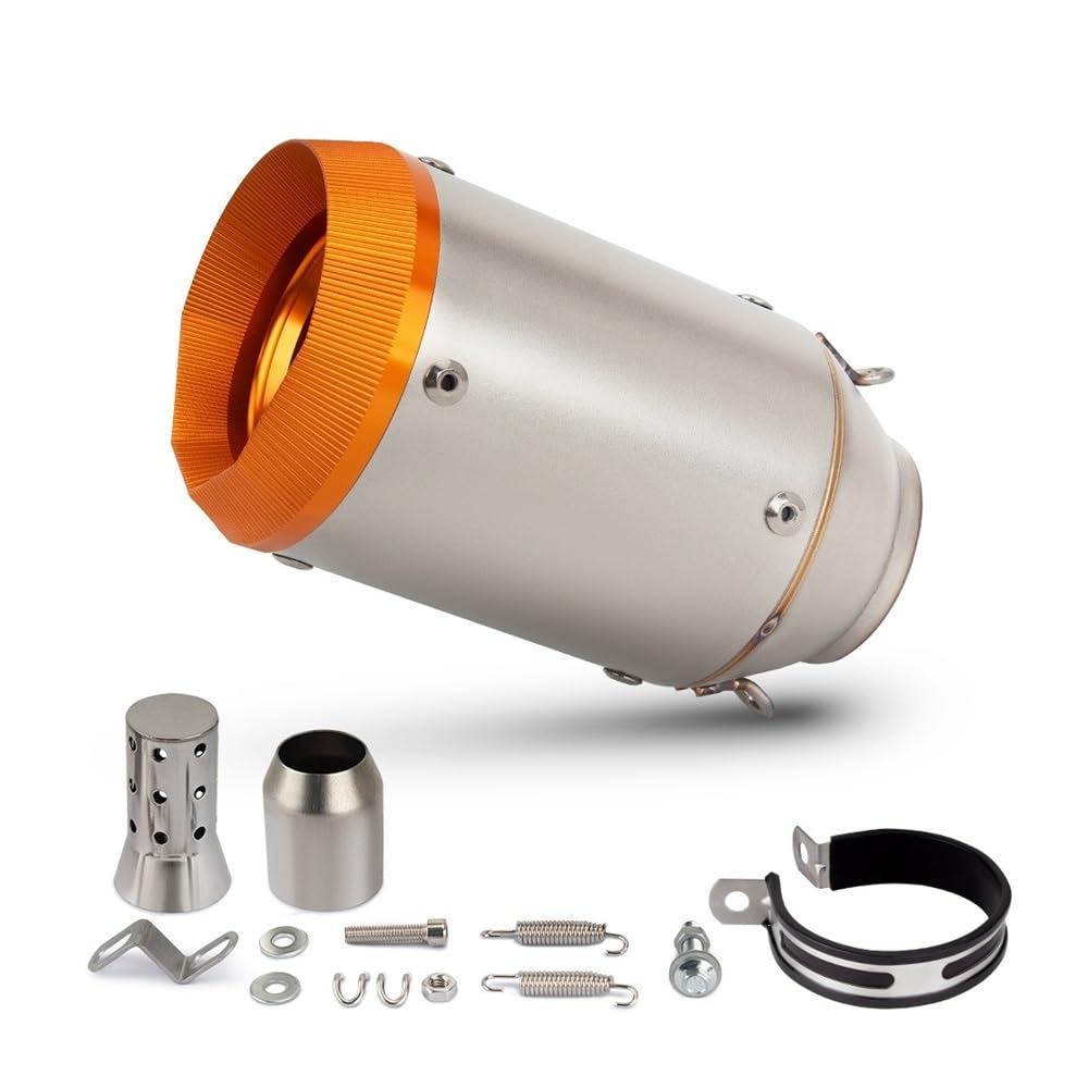 LDUTIU 51mm 60MM Universal Motorrad Auspuff Schwanz Schalldämpfer Rohr Moto Für CBR300R Für MT09 Für Zx6r Für S1000RR Auspuffrohr(D 51MM) von LDUTIU