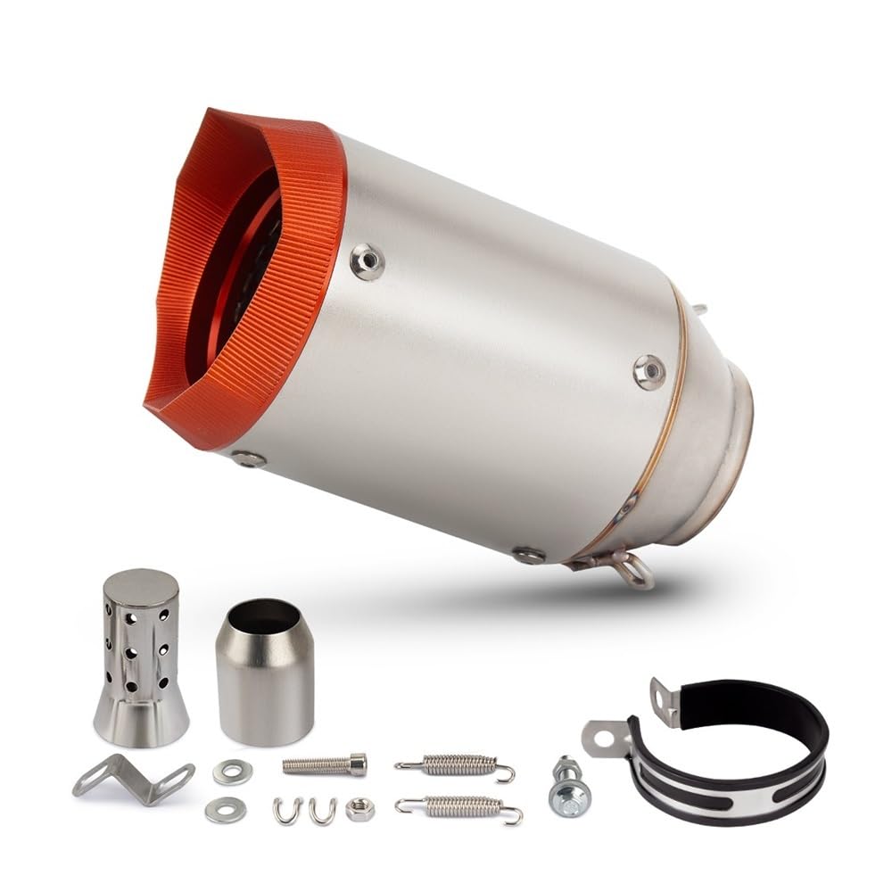 LDUTIU 51mm 60MM Universal Motorrad Auspuff Schwanz Schalldämpfer Rohr Moto Für CBR300R Für MT09 Für Zx6r Für S1000RR Auspuffrohr(E 51MM) von LDUTIU