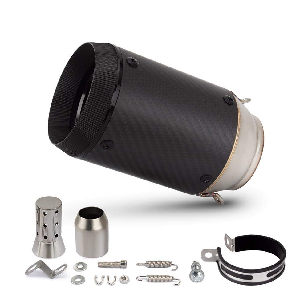 LDUTIU 51mm 60MM Universal Motorrad Auspuff Schwanz Schalldämpfer Rohr Moto Für CBR300R Für MT09 Für Zx6r Für S1000RR Auspuffrohr(F 51MM) von LDUTIU