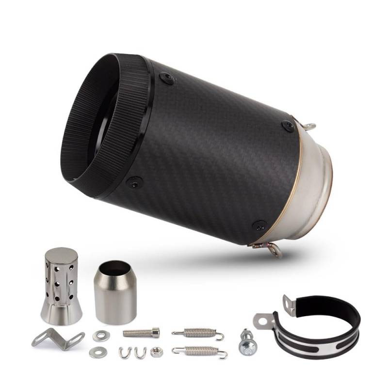 LDUTIU 51mm 60MM Universal Motorrad Auspuff Schwanz Schalldämpfer Rohr Moto Für CBR300R Für MT09 Für Zx6r Für S1000RR Auspuffrohr(F 51MM) von LDUTIU