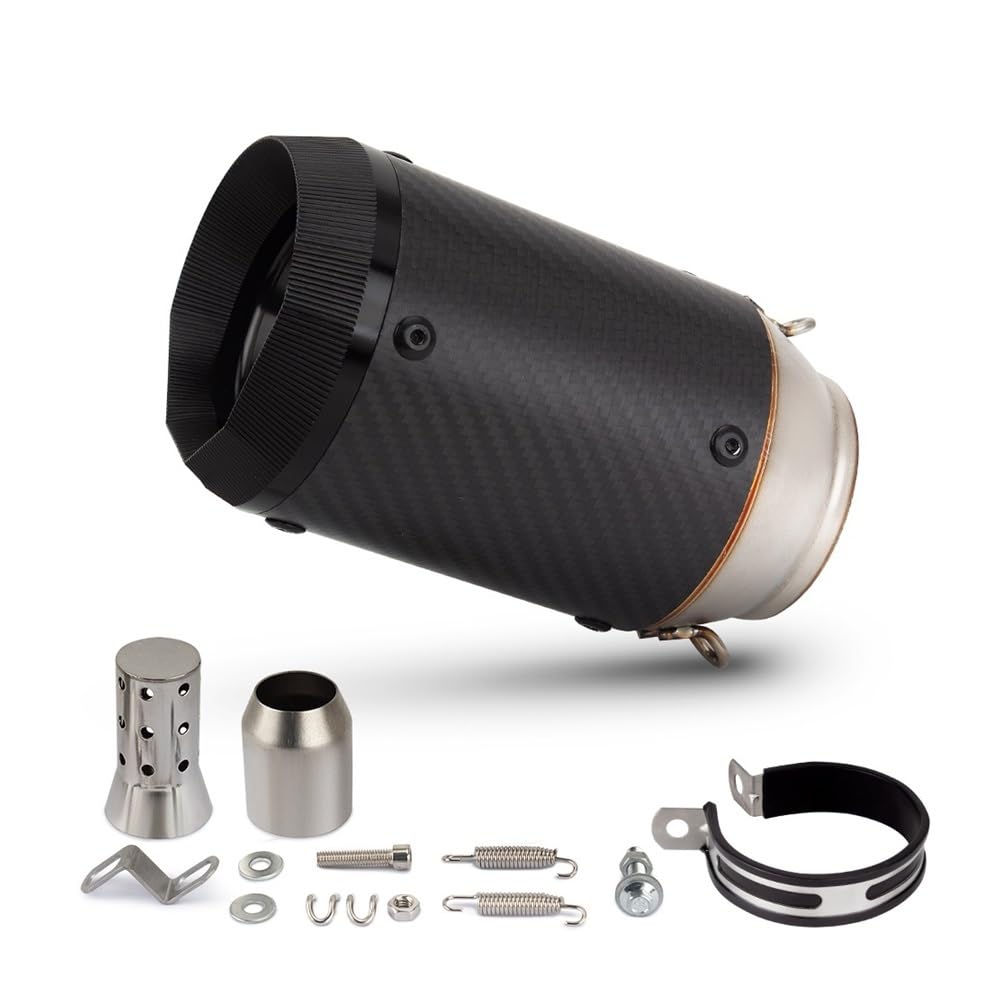 LDUTIU 51mm 60MM Universal Motorrad Auspuff Schwanz Schalldämpfer Rohr Moto Für CBR300R Für MT09 Für Zx6r Für S1000RR Auspuffrohr(G 51MM) von LDUTIU