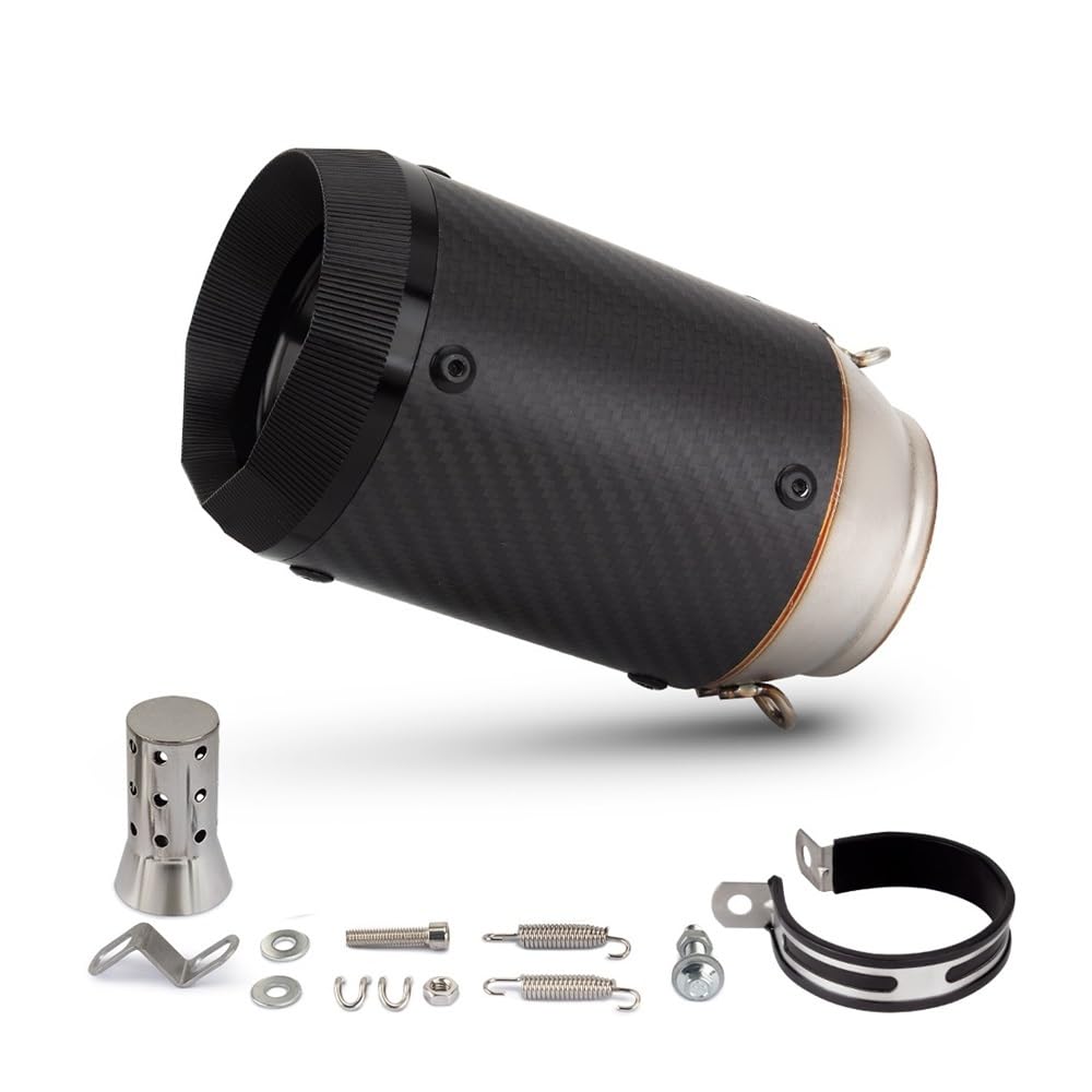 LDUTIU 51mm 60MM Universal Motorrad Auspuff Schwanz Schalldämpfer Rohr Moto Für CBR300R Für MT09 Für Zx6r Für S1000RR Auspuffrohr(G1 60MM) von LDUTIU