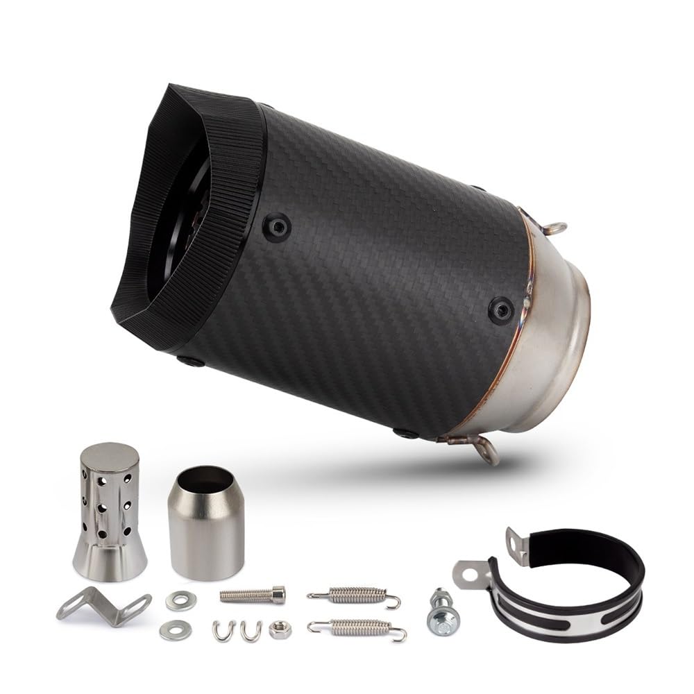 LDUTIU 51mm 60MM Universal Motorrad Auspuff Schwanz Schalldämpfer Rohr Moto Für CBR300R Für MT09 Für Zx6r Für S1000RR Auspuffrohr(H 51MM) von LDUTIU