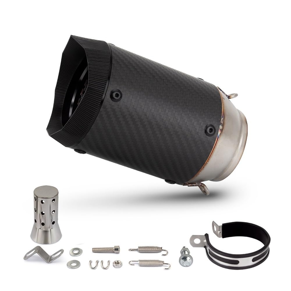 LDUTIU 51mm 60MM Universal Motorrad Auspuff Schwanz Schalldämpfer Rohr Moto Für CBR300R Für MT09 Für Zx6r Für S1000RR Auspuffrohr(H1 60MM) von LDUTIU