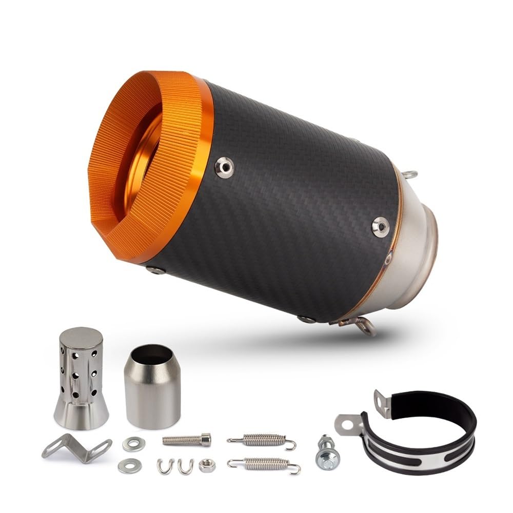 LDUTIU 51mm 60MM Universal Motorrad Auspuff Schwanz Schalldämpfer Rohr Moto Für CBR300R Für MT09 Für Zx6r Für S1000RR Auspuffrohr(I 51MM) von LDUTIU