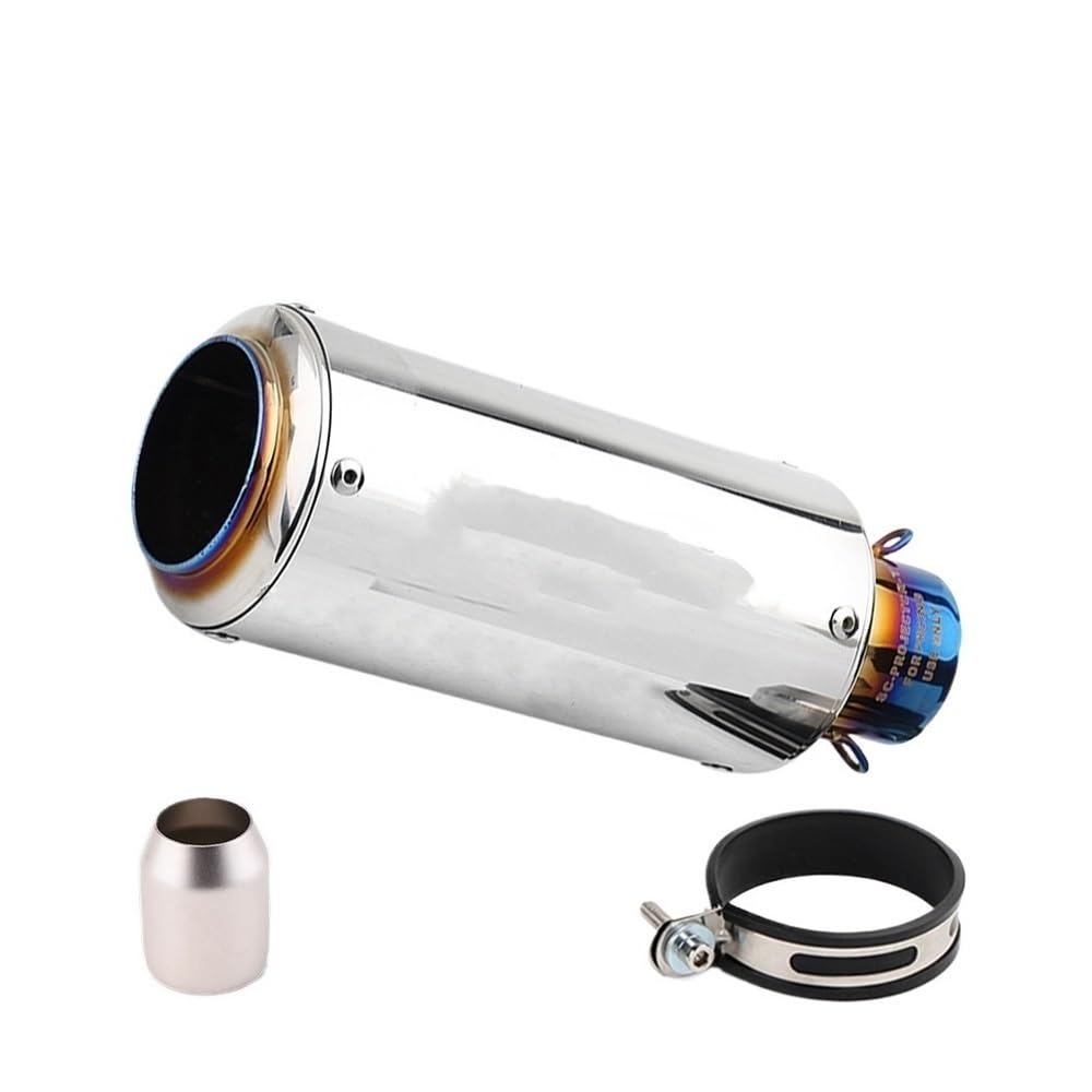 LDUTIU 51mm 60mm Motocross Motorrad Schalldämpfer Auspuffrohr Für FZ6 Für MT07 Für MT09 Für MT10 Für Tmax 530 Für Tmax 500 Auspuffrohr(Type-A 51MM) von LDUTIU