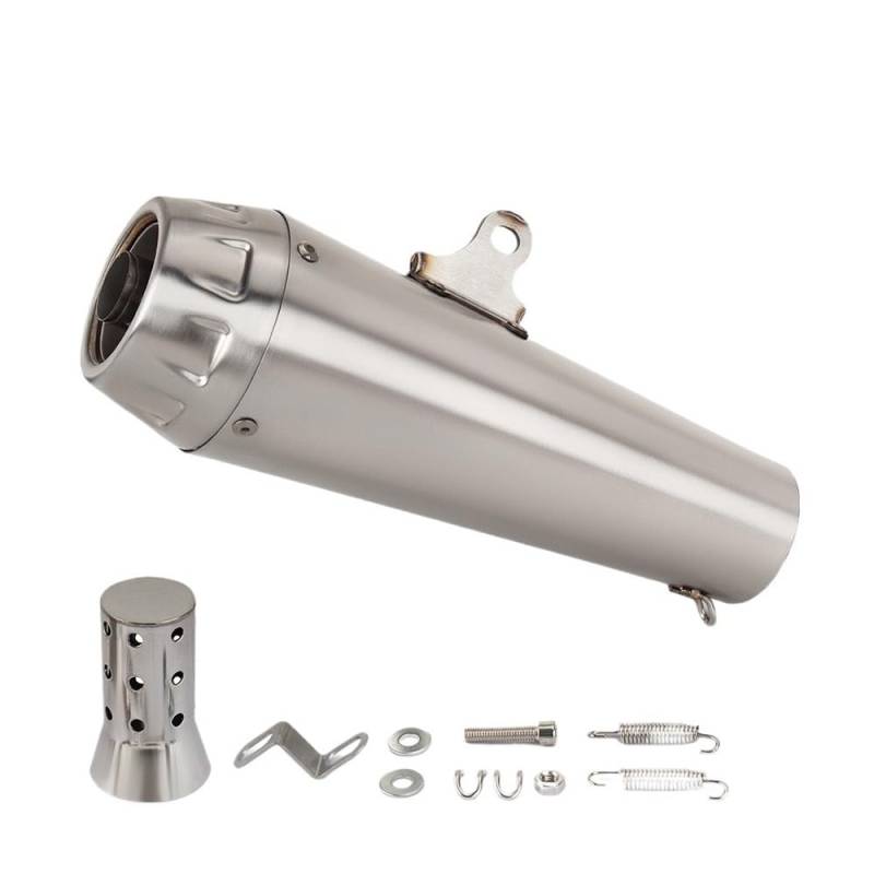 LDUTIU 51mm 60mm Universal Motorrad Auspuff Endrohr Für Z750 Für Z900 Für R15 Für R6 Für Cbr600rr Für NC750X 450SR Auspuffrohr(Color 60mm) von LDUTIU