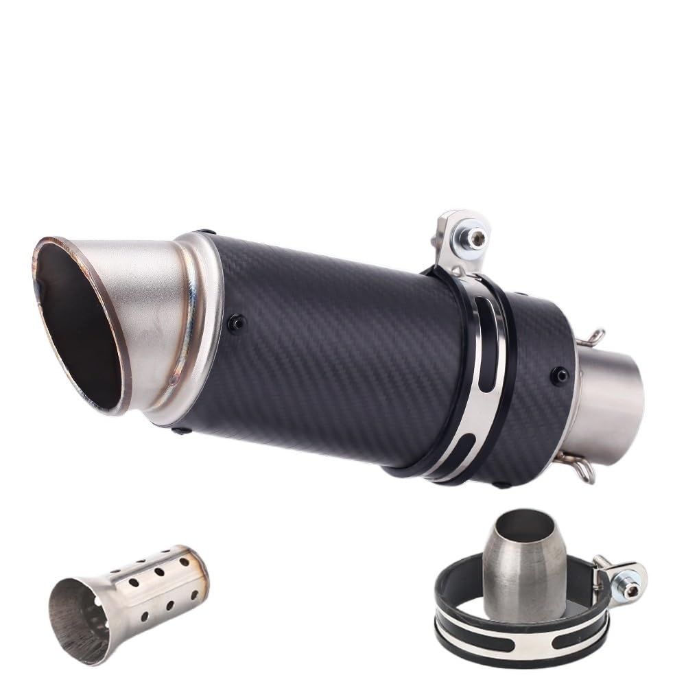 LDUTIU 51mm 60mm Universal Motorrad Auspuff Schalldämpfer Für Z800 900 Für Z1000 Für Cbr600 Für S1000RR Für MT07 Für MT09 Auspuffrohr(A12 51MM) von LDUTIU
