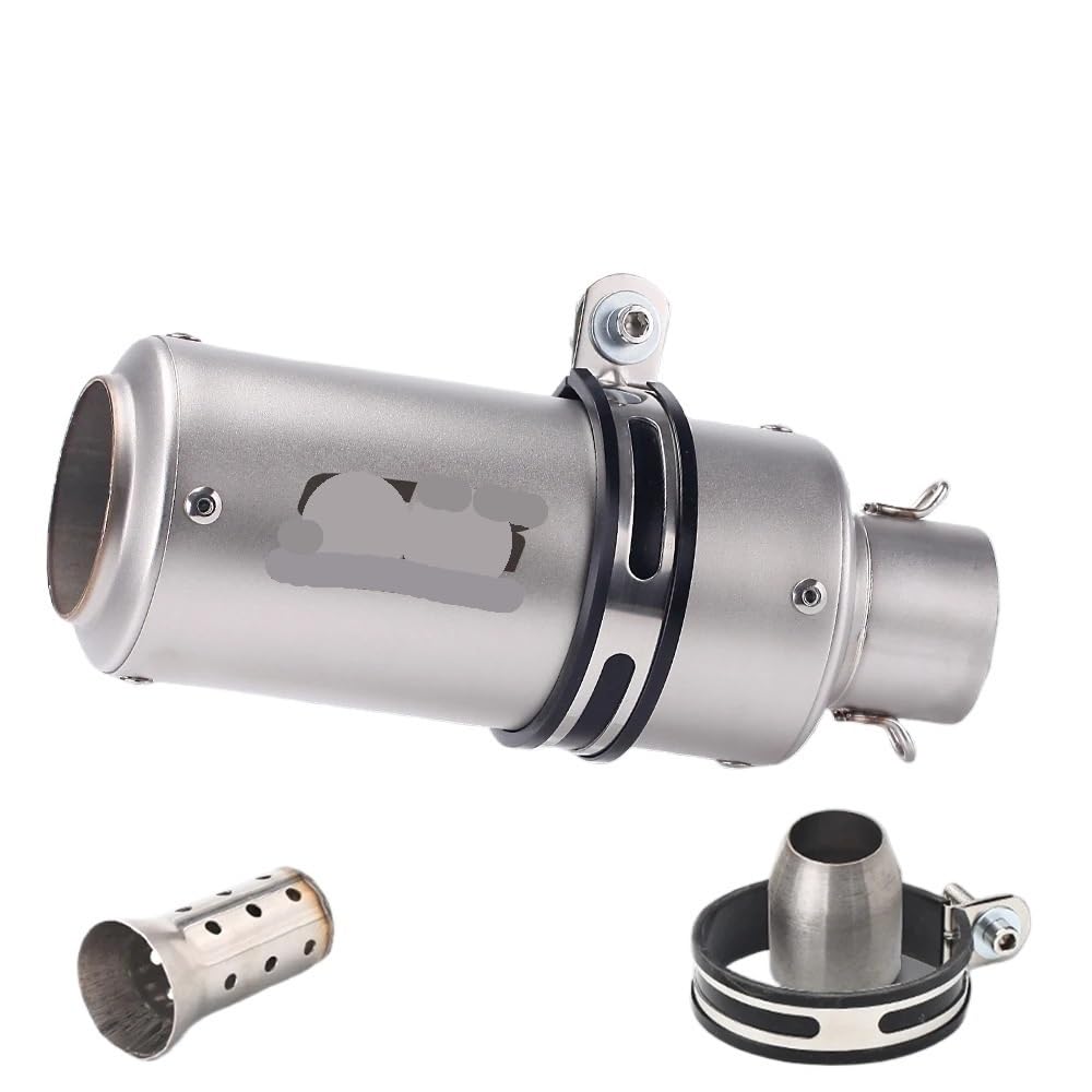 LDUTIU 51mm 60mm Universal Motorrad Auspuff Schalldämpfer Für Z800 900 Für Z1000 Für Cbr600 Für S1000RR Für MT07 Für MT09 Auspuffrohr(A5 51MM) von LDUTIU