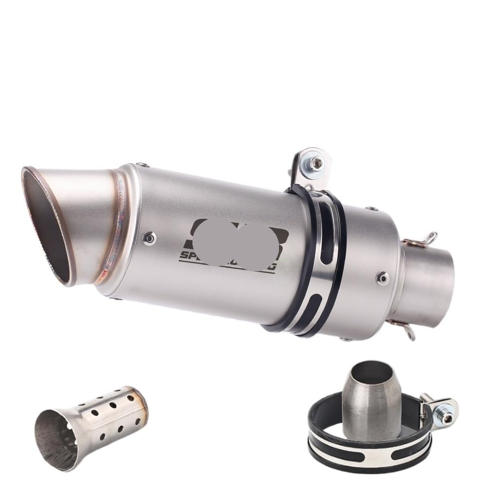 LDUTIU 51mm 60mm Universal Motorrad Auspuff Schalldämpfer Für Z800 900 Für Z1000 Für Cbr600 Für S1000RR Für MT07 Für MT09 Auspuffrohr(A8 51MM) von LDUTIU