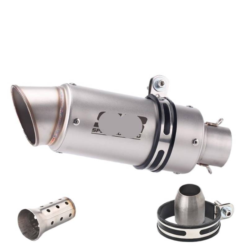 LDUTIU 51mm 60mm Universal Motorrad Auspuff Schalldämpfer Für Z800 900 Für Z1000 Für Cbr600 Für S1000RR Für MT07 Für MT09 Auspuffrohr(A8 51MM) von LDUTIU