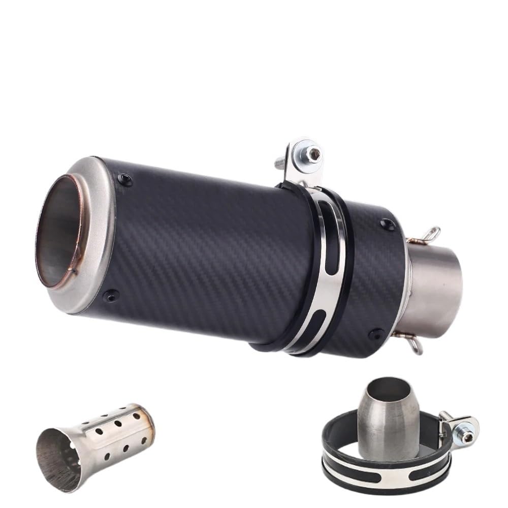 LDUTIU 51mm 60mm Universal Motorrad Auspuff Schalldämpfer Für Z800 900 Für Z1000 Für Cbr600 Für S1000RR Für MT07 Für MT09 Auspuffrohr(A9 51MM) von LDUTIU