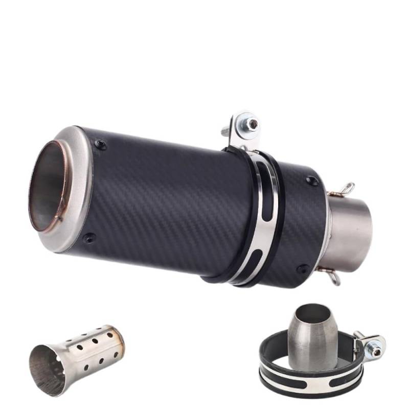 LDUTIU 51mm 60mm Universal Motorrad Auspuff Schalldämpfer Für Z800 900 Für Z1000 Für Cbr600 Für S1000RR Für MT07 Für MT09 Auspuffrohr(A9 51MM) von LDUTIU