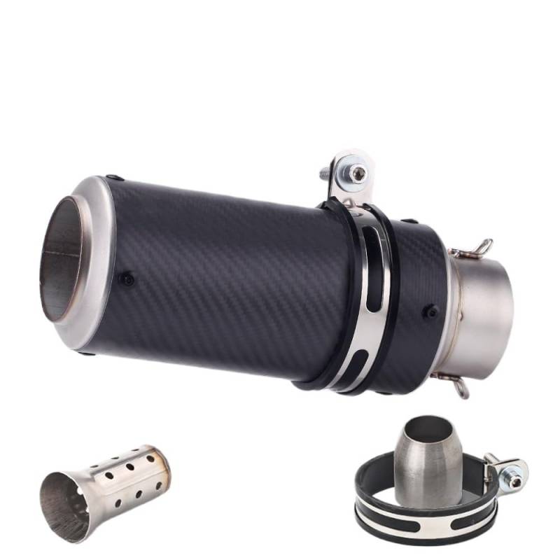 LDUTIU 51mm 60mm Universal Motorrad Auspuff Schalldämpfer Für Z800 900 Für Z1000 Für Cbr600 Für S1000RR Für MT07 Für MT09 Auspuffrohr(B9 60MM) von LDUTIU