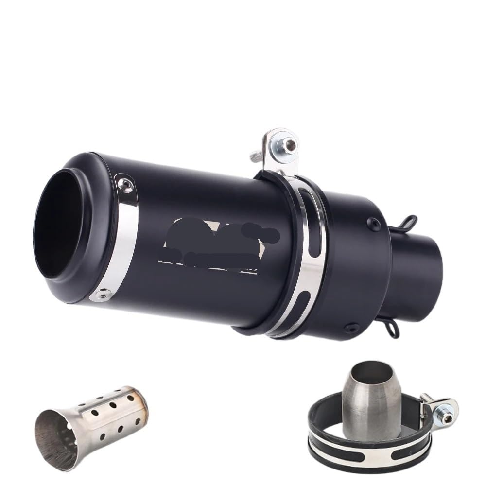 LDUTIU 51mm 60mm Universal Motorrad Auspuff Schalldämpfer Für Z800 900 Für Z1000 Für Cbr600 Für S1000RR Für MT07 Für MT09 Auspuffrohr(Black A2 51MM) von LDUTIU