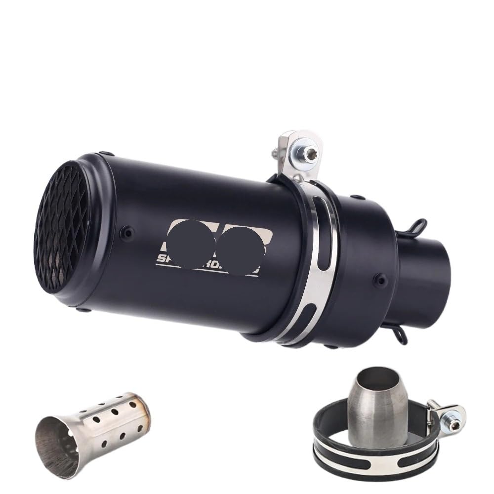 LDUTIU 51mm 60mm Universal Motorrad Auspuff Schalldämpfer Für Z800 900 Für Z1000 Für Cbr600 Für S1000RR Für MT07 Für MT09 Auspuffrohr(Black A3 51MM) von LDUTIU
