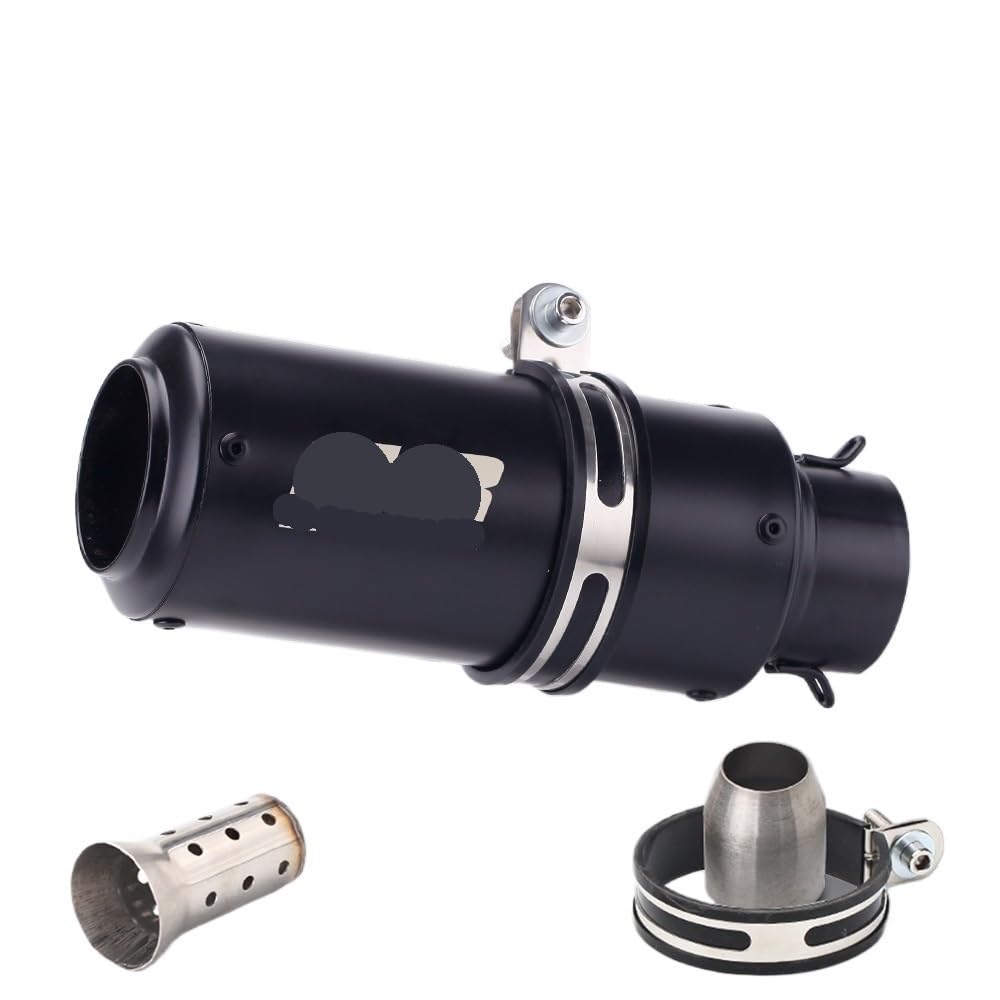 LDUTIU 51mm 60mm Universal Motorrad Auspuff Schalldämpfer Für Z800 900 Für Z1000 Für Cbr600 Für S1000RR Für MT07 Für MT09 Auspuffrohr(Black B1 60MM) von LDUTIU