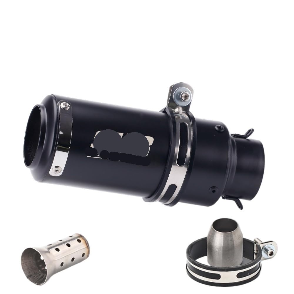 LDUTIU 51mm 60mm Universal Motorrad Auspuff Schalldämpfer Für Z800 900 Für Z1000 Für Cbr600 Für S1000RR Für MT07 Für MT09 Auspuffrohr(Black B2 60MM) von LDUTIU