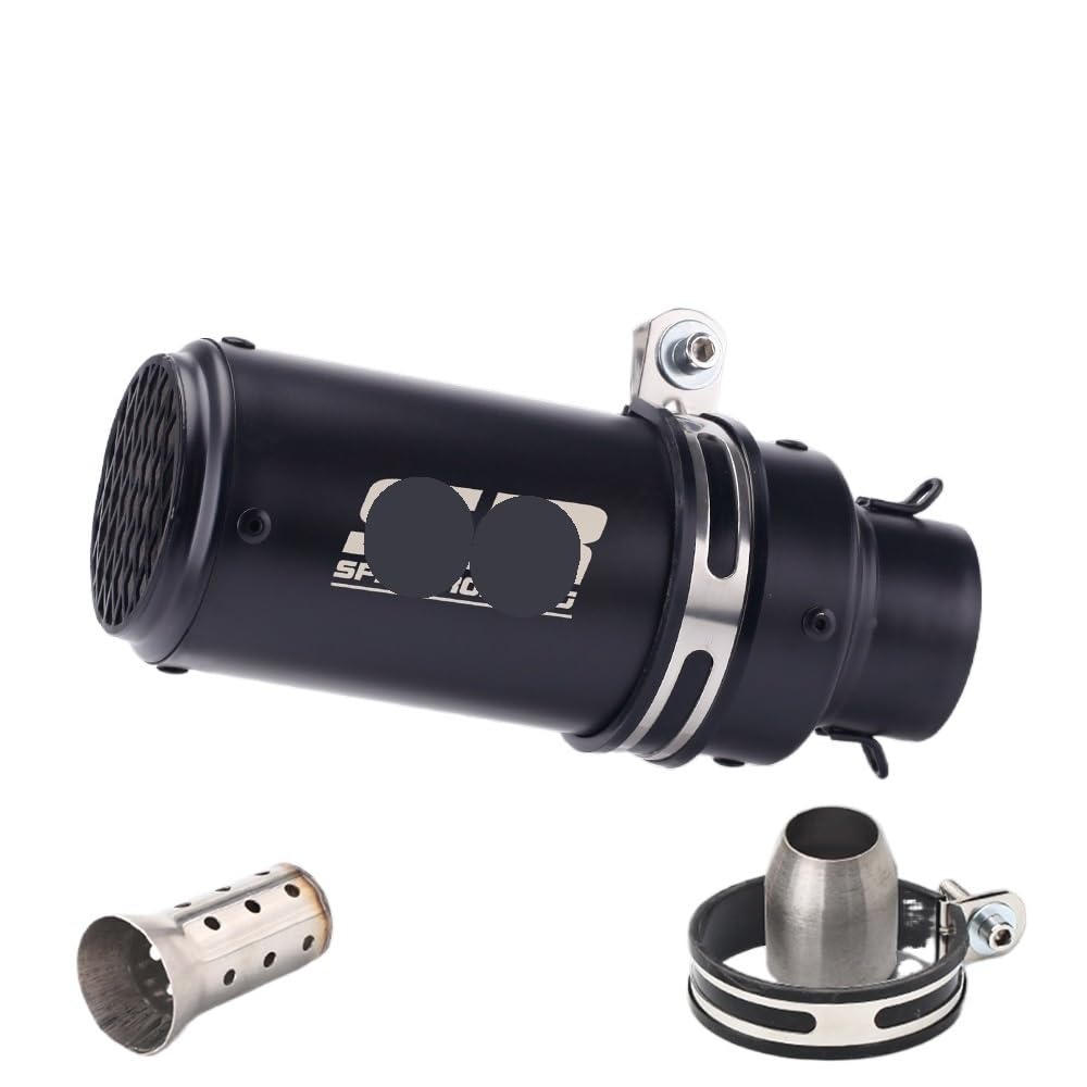 LDUTIU 51mm 60mm Universal Motorrad Auspuff Schalldämpfer Für Z800 900 Für Z1000 Für Cbr600 Für S1000RR Für MT07 Für MT09 Auspuffrohr(Black B3 60MM) von LDUTIU