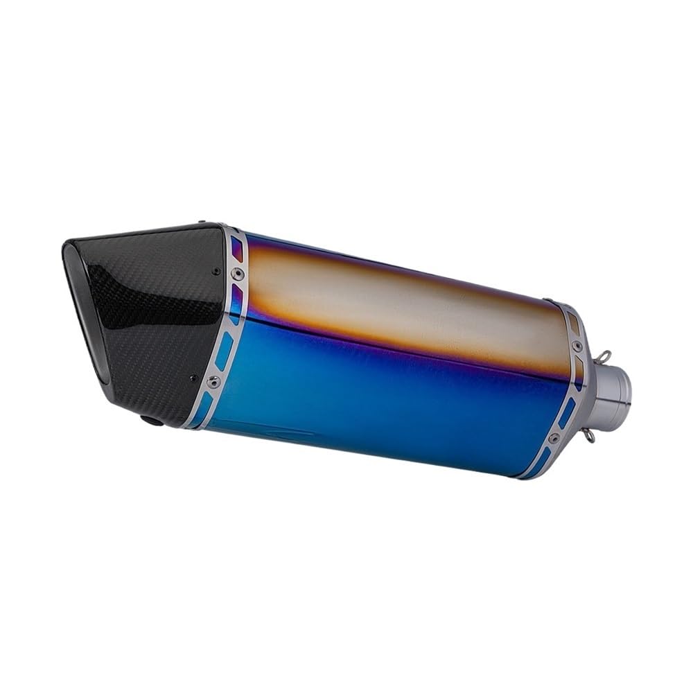 LDUTIU 51mm Universal Motorrad Auspuff Ändern Schalldämpfer Rohr Für MT09 Für Z1000 Für Cbr600rr Für Ninja650 Für GSXR750 Für CB1000 Auspuffrohr(Color-02) von LDUTIU
