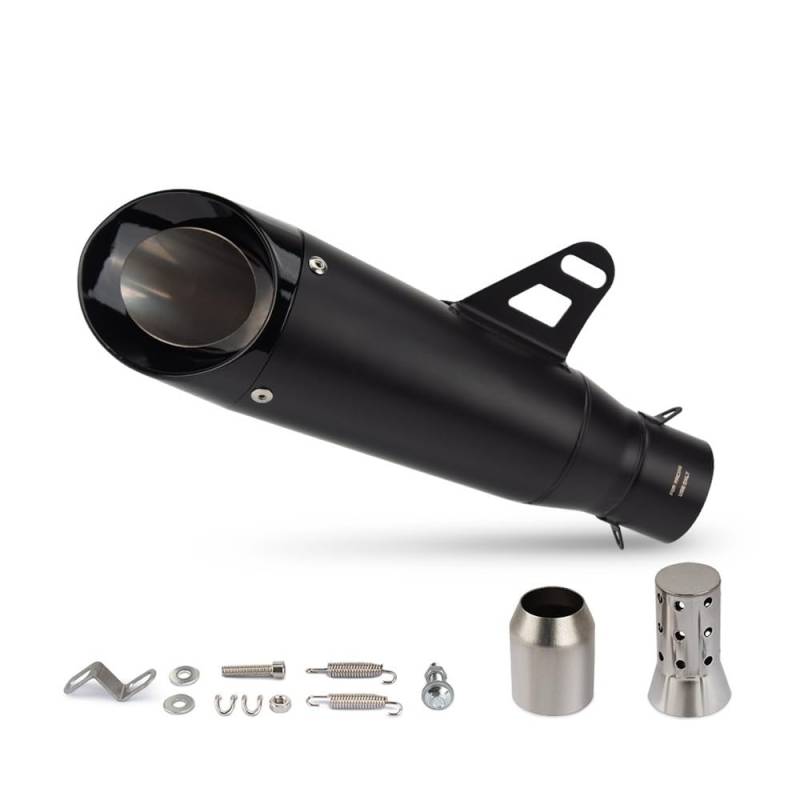 LDUTIU 51mm Universal Motorrad Auspuff Endrohr Zwei Schicht Ändern Schalldämpfer Mit Schalldämpfer Für NINJA250 Für Z300 450SR Für NVX Auspuffrohr(Color C 51mm) von LDUTIU