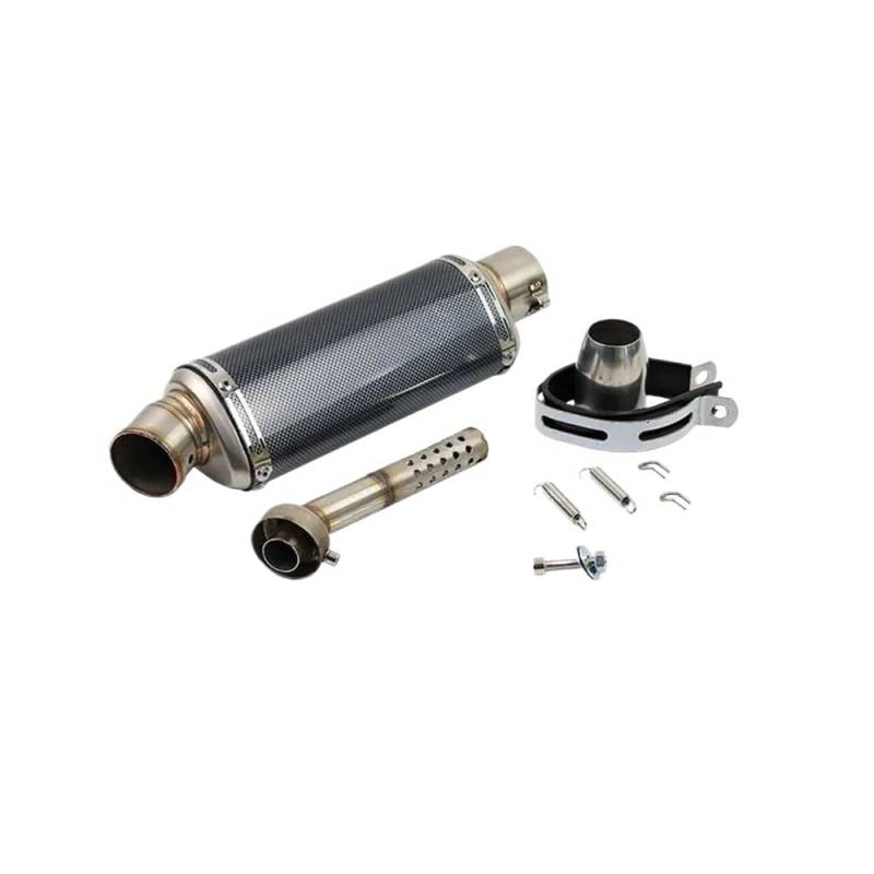 LDUTIU 51mm Universal Motorrad Auspuff Schalldämpfer 310 370 440mm Rohr 100cc-1000cc ATV Roller Für FZ6 Für PCX125 Auspuffrohr(Color B2) von LDUTIU