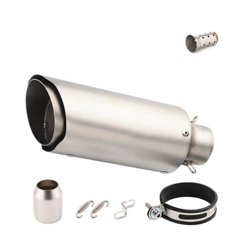 LDUTIU 51mm Universal Motorrad Auspuff Schalldämpfer Für Z900 Für MT07 Für MT09 Für R1 Für Z400 Für Z650 Für Cbr600 Auspuffrohr(Color3) von LDUTIU