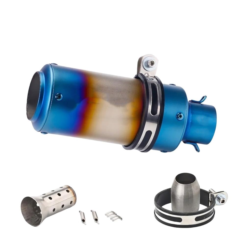 LDUTIU 51mm Universal Motorrad Auspuff Schalldämpfer Rohr Für Z800 Für Z900 Für R3 Für R25 Für Cbr600 Für S1000RR Für MT07 Für MT09 Auspuffrohr(Color-03) von LDUTIU
